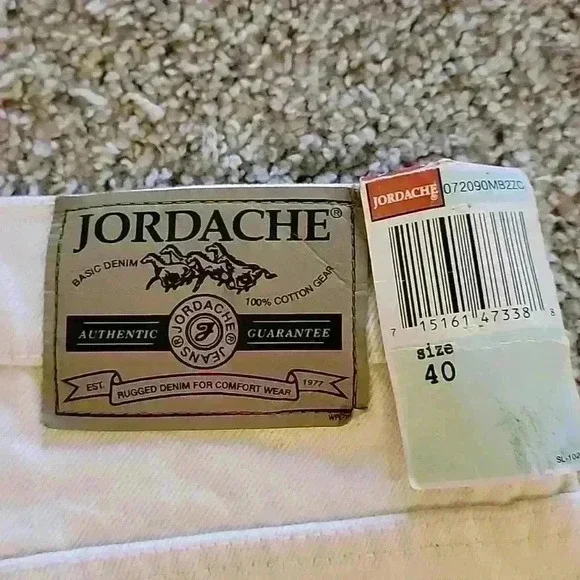 Jordache Vintage White Cotton Classic Fit Shorts Size 40 - Picture 3 of 5